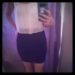 Mini dress with open back